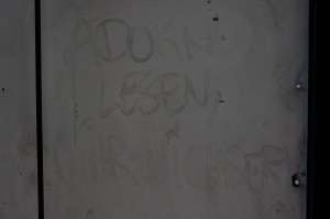 Mein Lieblingsspruch über den Philosophen, der mit mir Geburtstag hat.